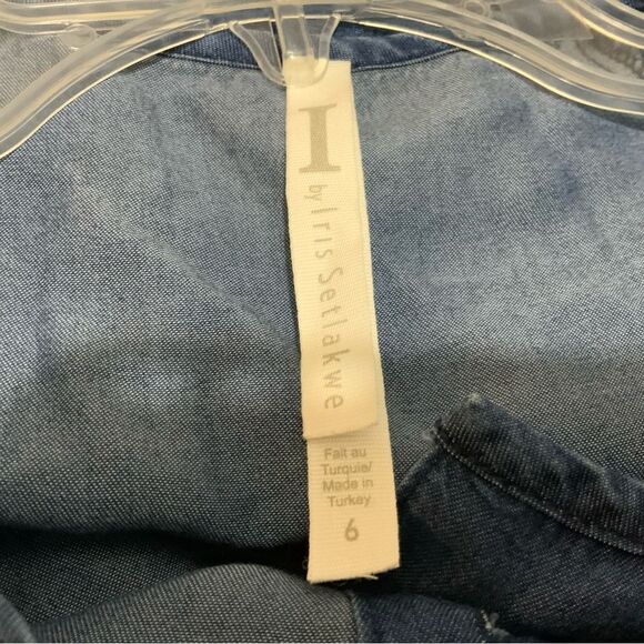 I by Iris Setlakwe denim blue belted size 6 - Picture 8 of 10